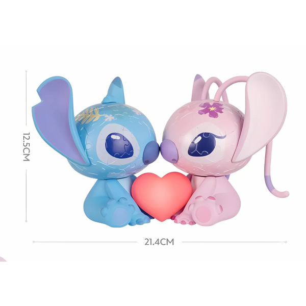 Stitch and Angela Puzzle 3D Lamp - Image 5